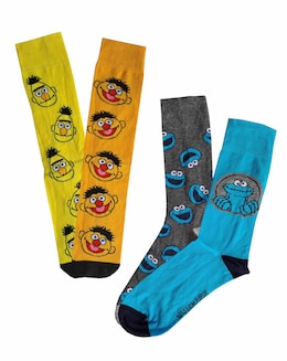 Mens 4pk Cookie &amp; Bert Ernie Socks