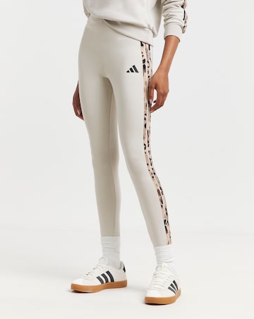 Adidas 3 Stripe Leopard Print Legging