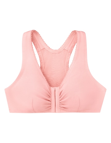 Glamorise Plus Size Front-Fastening Cotton T-Back 1908