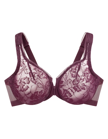 Glamorise Plus Size Lacey T-Back WonderWire Front-Fastening Bra 9246