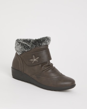 Cushion Walk Faux Fur Ankle Boot Extra Wide EEE Fit