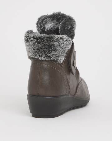 Cushion Walk Faux Fur Ankle Boot Extra Wide EEE Fit