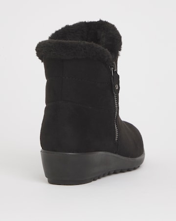 Cushion Walk Zip Winter Boot Wide E Fit