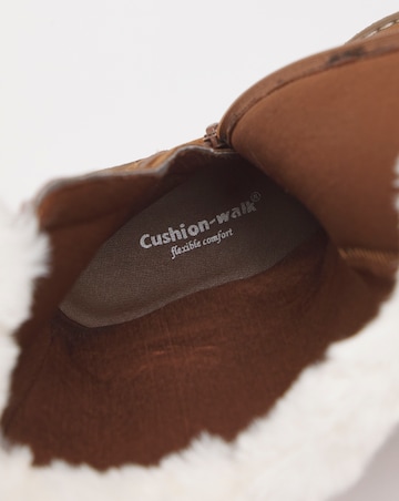 Cushion Walk Lined Winter Boot With Buckle Crepe Sole Wide E Fit