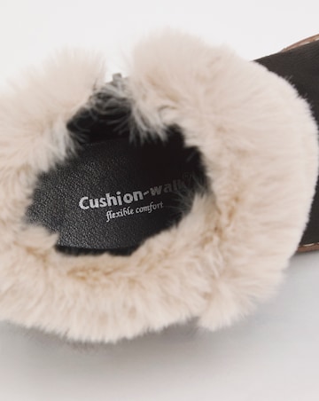 Cushion Walk Fur Collar Crepe Sole Boot Extra Wide EEE Fit