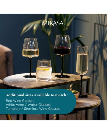 Mikasa Palermo Set of 4 Crystal Champagne Flutes