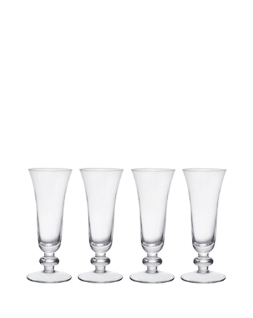 Mikasa Salerno Set of 4 Crystal Champagne Glass Set