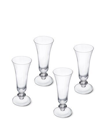 Mikasa Salerno Set of 4 Crystal Champagne Glass Set