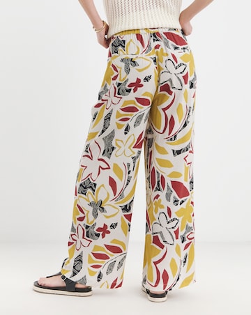 Linen Mix Wide Leg Trouser