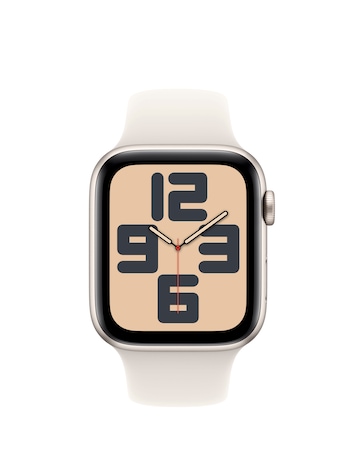 Apple Watch SE GPS 44mm Starlight Aluminium Case with Starlight Sport Band - S/M