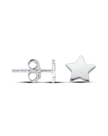 Sterling Silver Moon, Star & Circle Earring Set