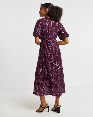 Joanna Hope Floral Sequin Tea Dress