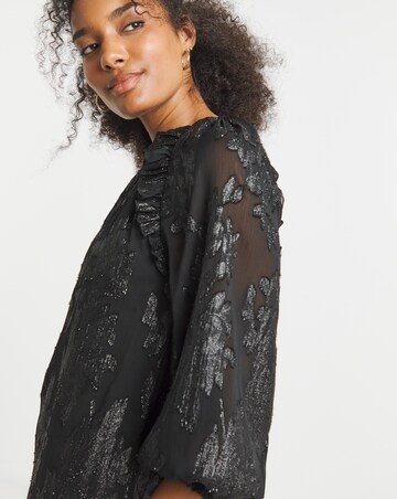 Joanna Hope Long Sleeve Lurex Blouse