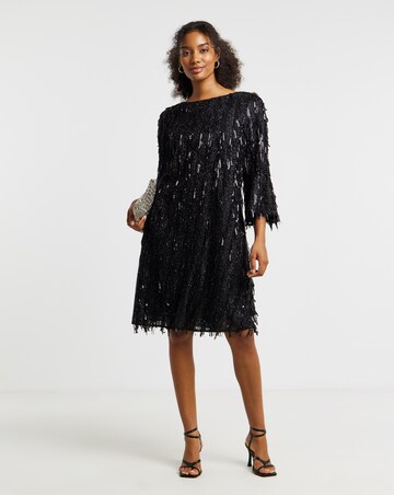 Joanna Hope Sequin Tassle Shift Dress