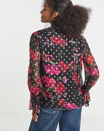 Joanna Hope Lurex Floral Printed Blouse