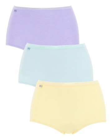 Sloggi (6 Pack) Cotton Basic Maxi Knickers Brights or Pastels