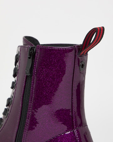 Heavenly Feet Justina Lace Up Chunky Boot Wide Fit