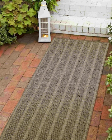 Indoor Outdoor Natural Stripe Runner