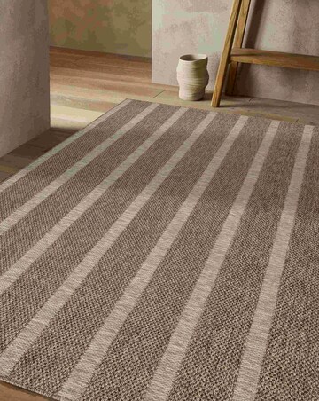 Indoor Outdoor Natural Stripe Rug