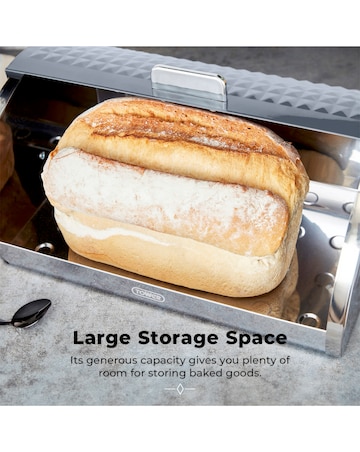 Tower Solitaire Bread Bin - Grey