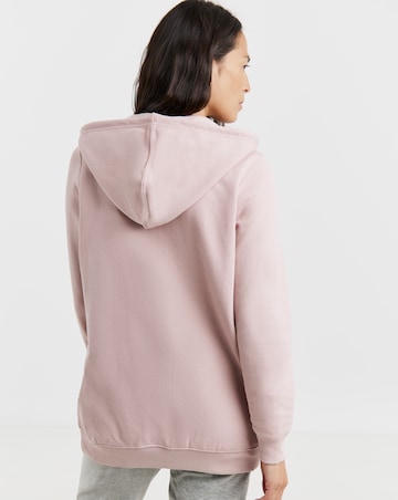 Blush Longline Zip Hoodie