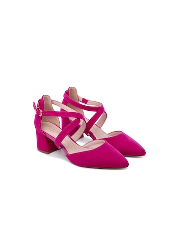 Paradox London Ffion Wide E Fit Block Heel Courts