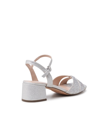 Paradox London Marquise Diamante Block Heeled Sandals