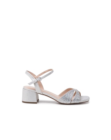 Paradox London Marquise Diamante Block Heeled Sandals