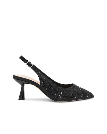 Paradox London Fiora Wide E Fit Kitten Heel Courts