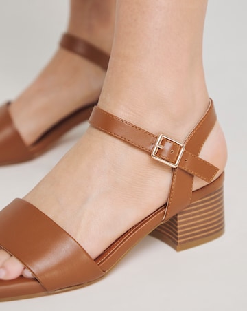 Simply Be Marseille Low Block Heel Barely There Sandals - Wide Fit (E)