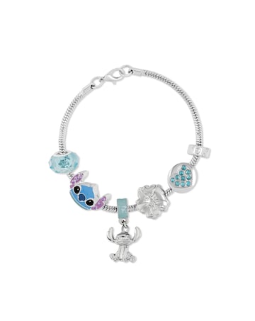 Silver Plated Stitch Charm Bracelet