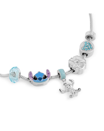 Silver Plated Stitch Charm Bracelet