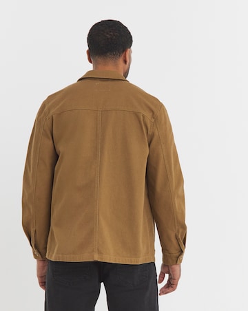 Tan Washed Cotton Shacket