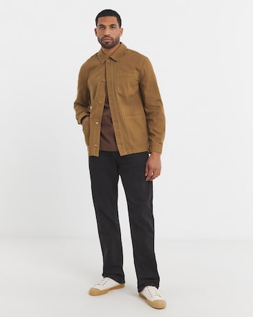 Tan Washed Cotton Shacket