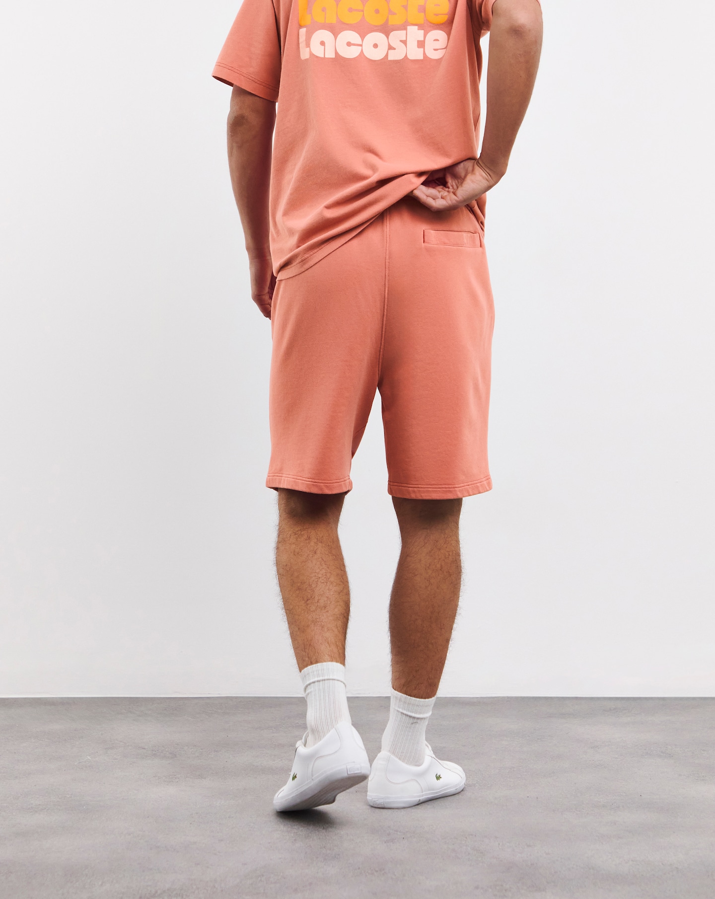 Orange lacoste shorts hotsell