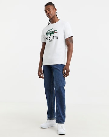 Lacoste Short Sleeve Large Croc Logo T-Shirt - White
