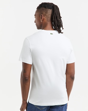 Lacoste Short Sleeve Large Croc Logo T-Shirt - White