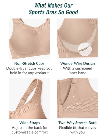 Glamorise Plus Size Hi-Impact Underwire Sports Bra 9066