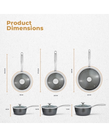 Tower 3 Piece Saucepan Set 18,20,22 CM