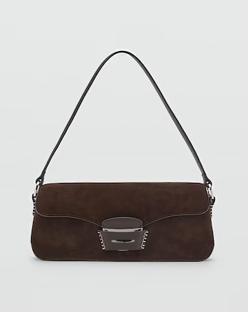 Mango Real Suede Western Shoulder Bag