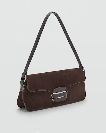 Mango Real Suede Western Shoulder Bag