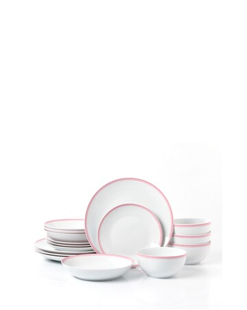 Waterside St. Ives Pink 16 Piece Dinner Set