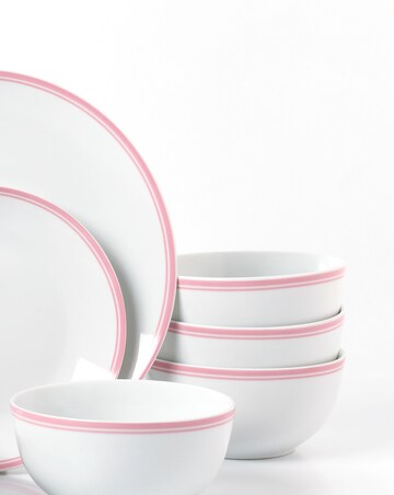 Waterside St. Ives Pink 16 Piece Dinner Set