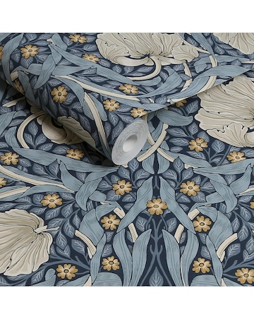 William Morris at Home Pimpernel Blue Floral Wallpaper