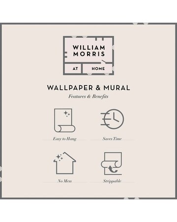 William Morris at Home Pimpernel Blue Floral Wallpaper