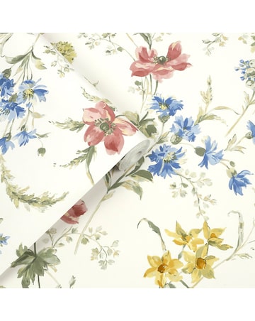 Laura Ashley Poppy Meadow Multicolour Floral Wallpaper