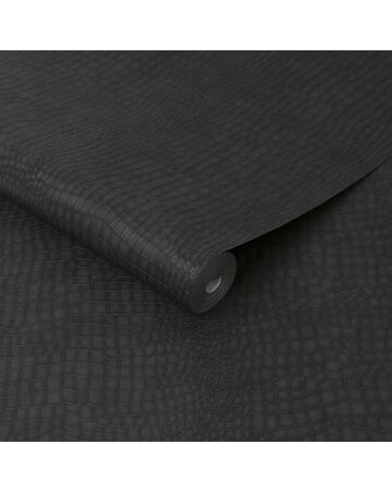 Superfresco Easy Crocodile Skin Black Wallpaper