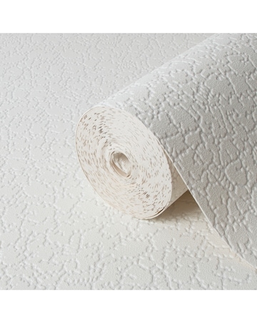 Superfresco Paintable Snow Textured White Durable Heavy Duty Wallpaper