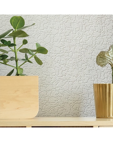 Superfresco Paintable Snow Textured White Durable Heavy Duty Wallpaper