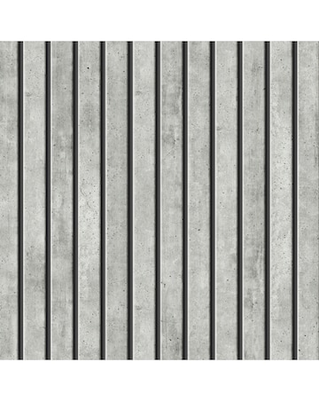 Fresco Concrete Slats Grey Wallpaper